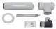 Vaillant Basis-Anschluss-Set für Luft-/Abgasführung aus Kunststoff, bestehend aus mehreren Rohren und Befestigungselementen in hellen Farben.
